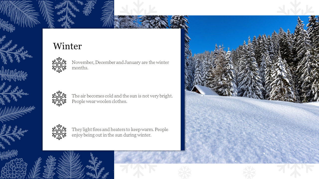 Winter Wonderland PowerPoint Template Free